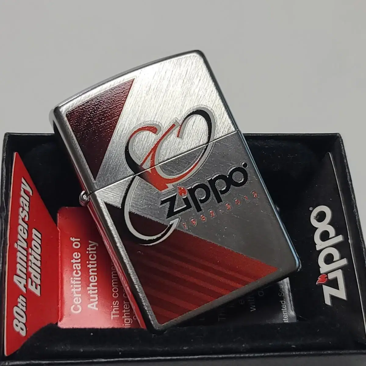 미개봉 정품 ZIPPO 80TH ANNIV 새 지포라이터