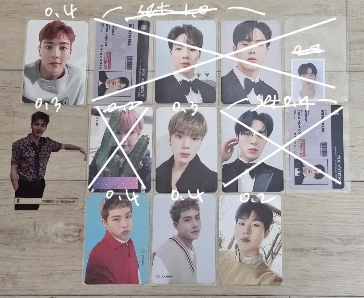 Monsta X monstax shownu minhyuk jooheon photocard photocard extension sell kit