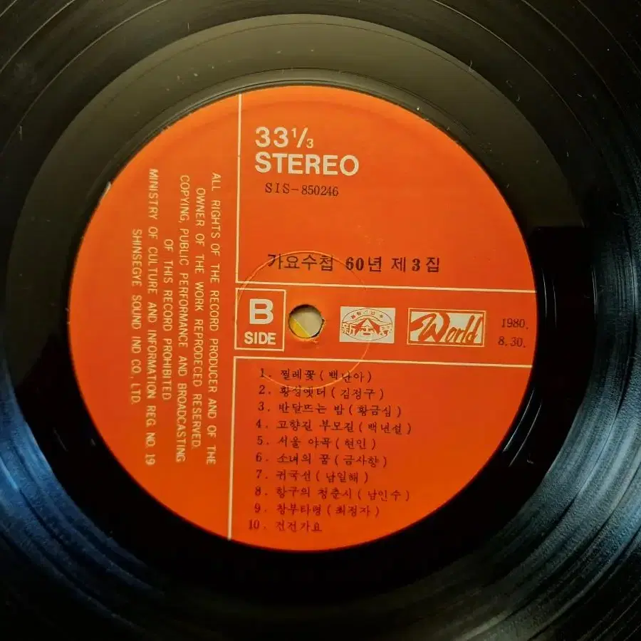 옴니버스음반/가요수첩60년 3집 LP