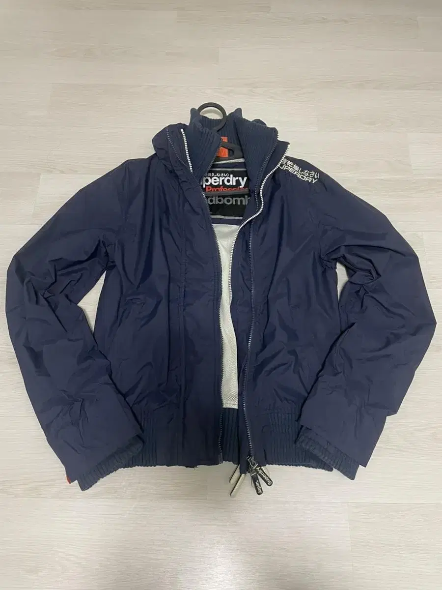 Superdry Windproof Jumper Jacket Size M Navy