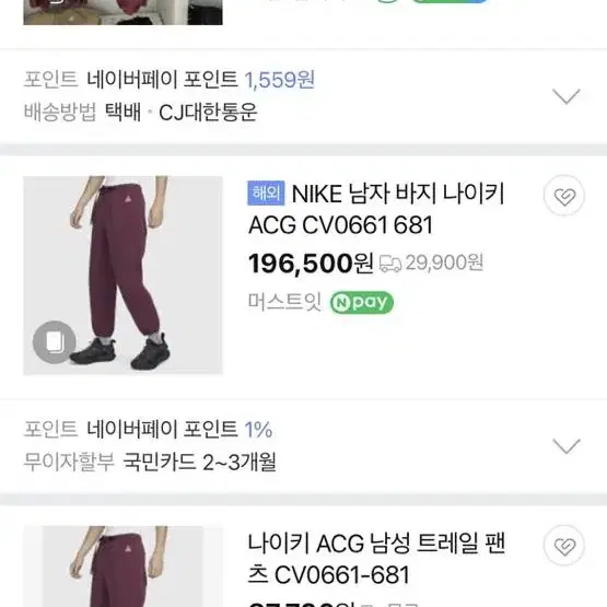 나이키 ACG 트레일 팬츠