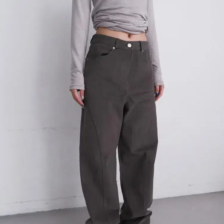 비삼샵 Line baggy pt (Charcoal) s