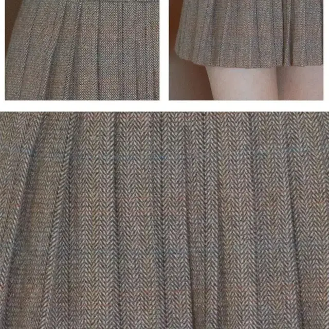 이바나헬싱키 Loa check pleated skirt brown