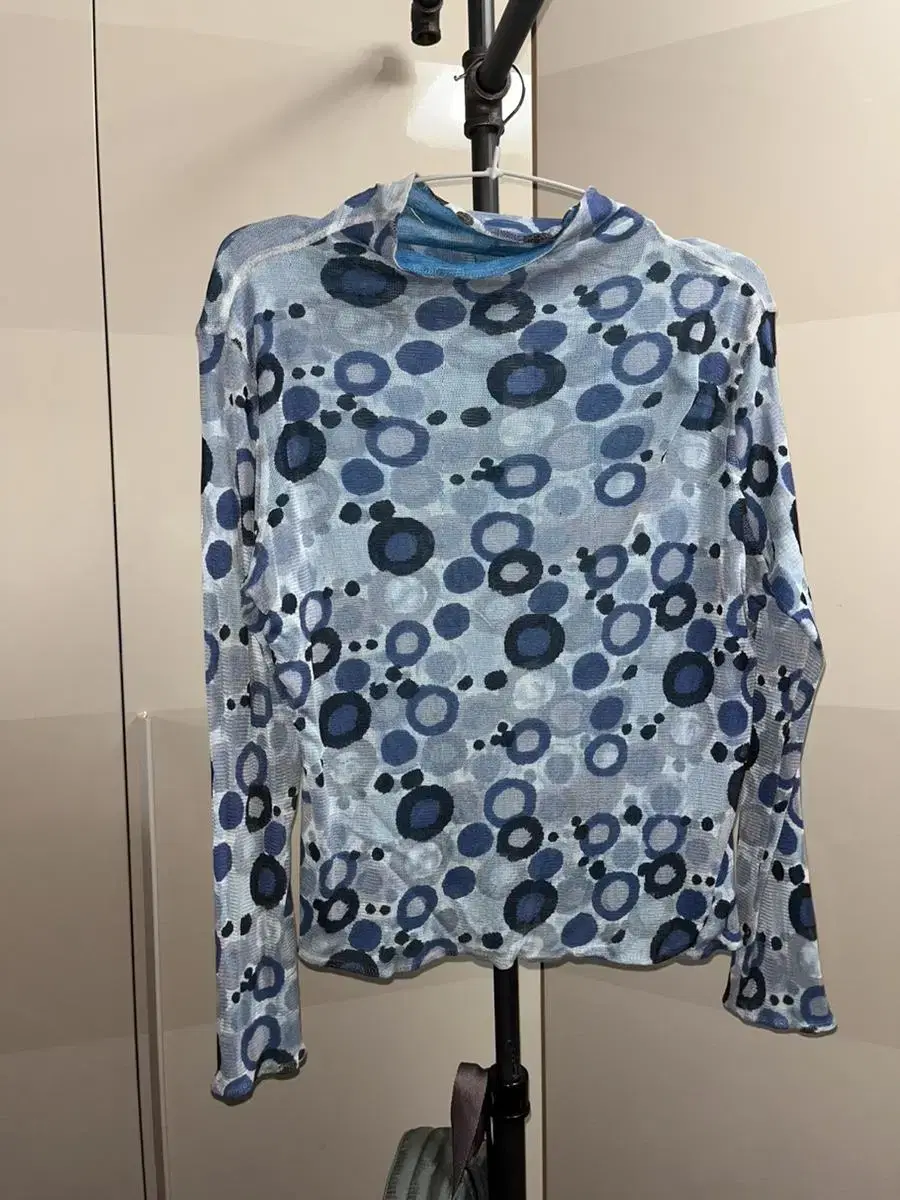 Vintage Dot bloo See-through Long Sleeve