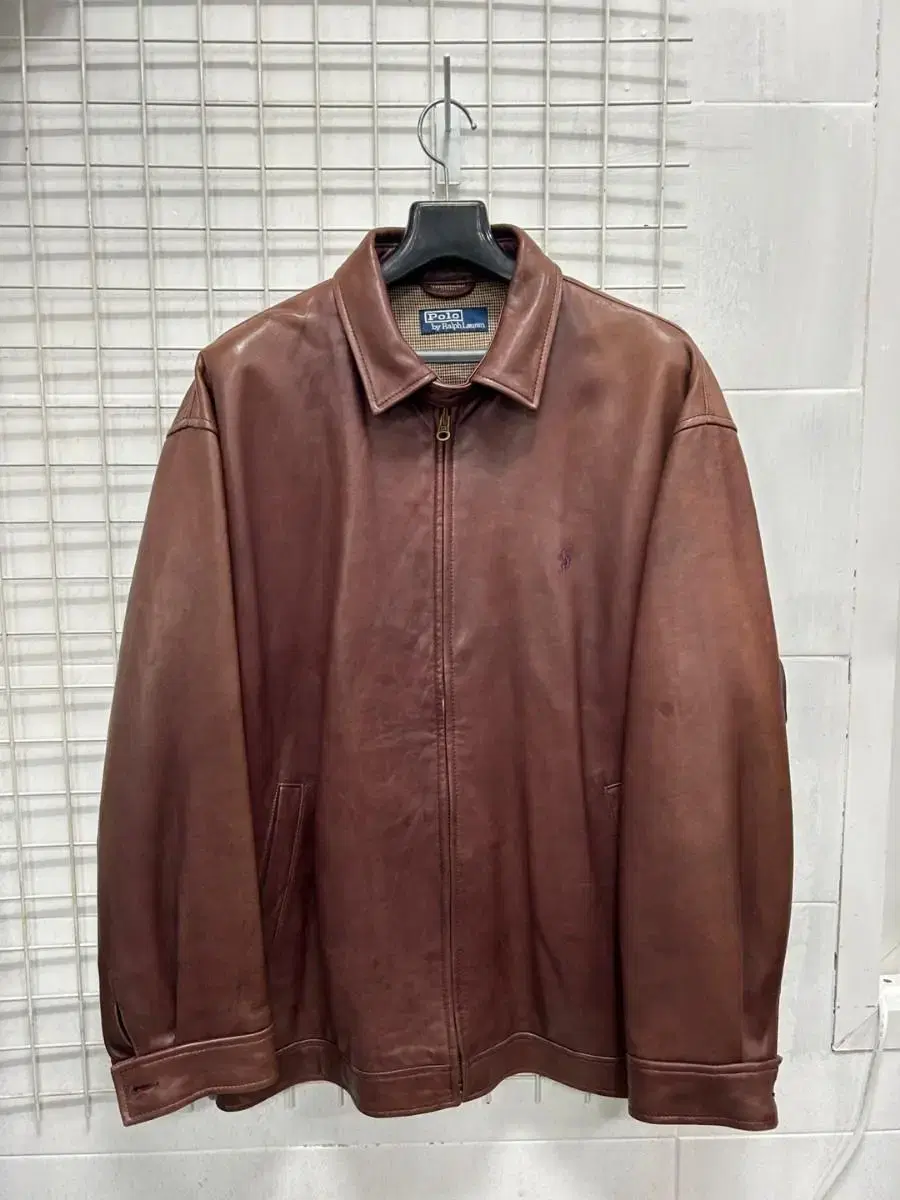 [Polo] Men's Vintage Lambskin Barracuda Jacket 100% Leather