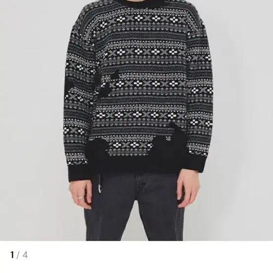 토니웩 니트 L사이즈 Flow Fair-isle Sweater 팔아요!!