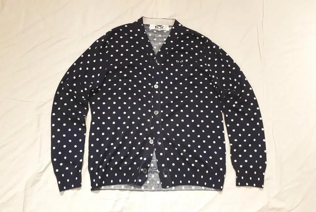 Comme des Garçons Song Dot Black Waffen Cardigan