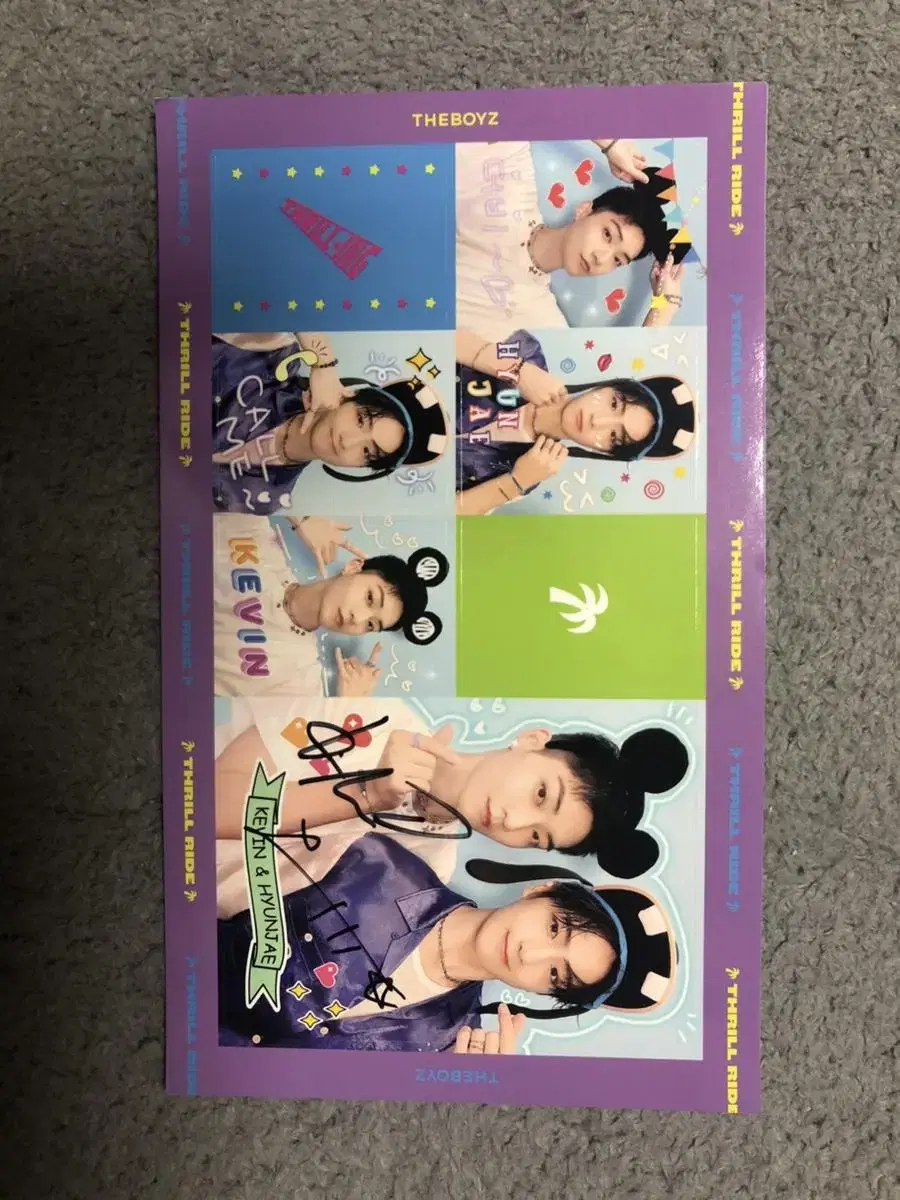 The Boyz Demi Soda autographed sticker Thrilling.