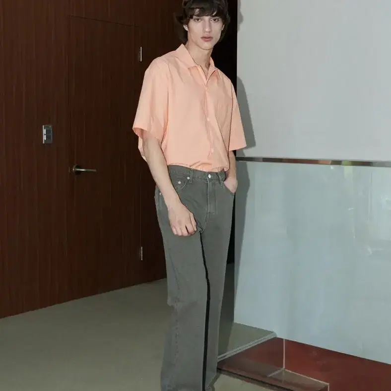 타일레 RETRO POCKET BASIC SHIRT TANGERINE 2