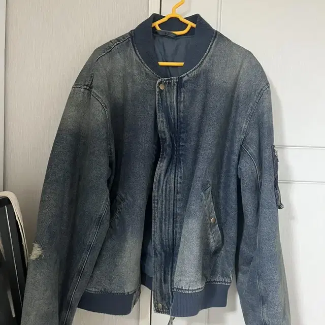 주앙옴므 DENIM MA-1 JACKET (MIDDLE BLUE)