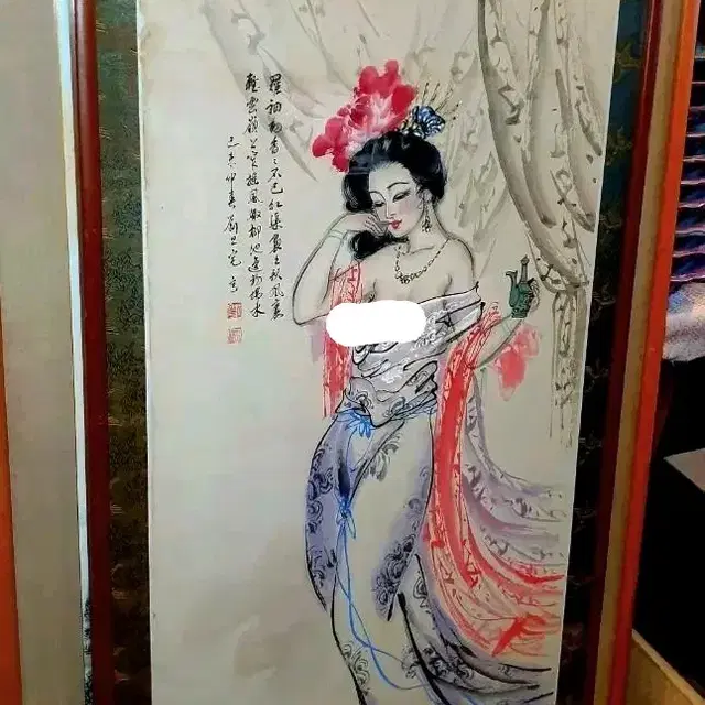 양귀비 미인도 옛날 그림