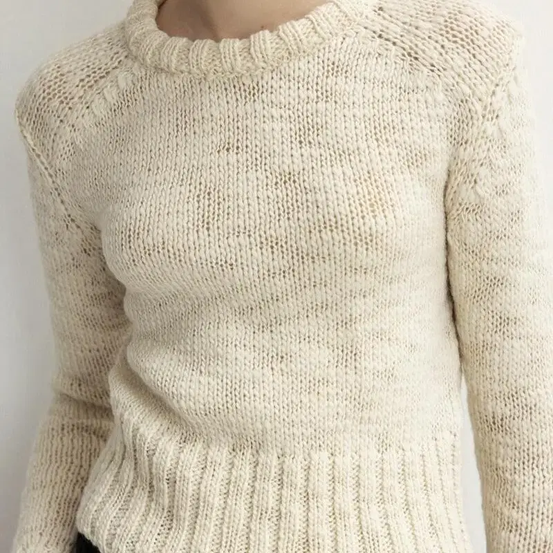 LE 니트 wool slub knit pullover