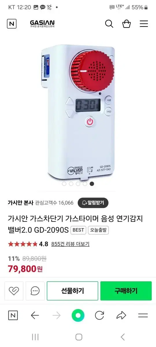 가시안 가스 차단기