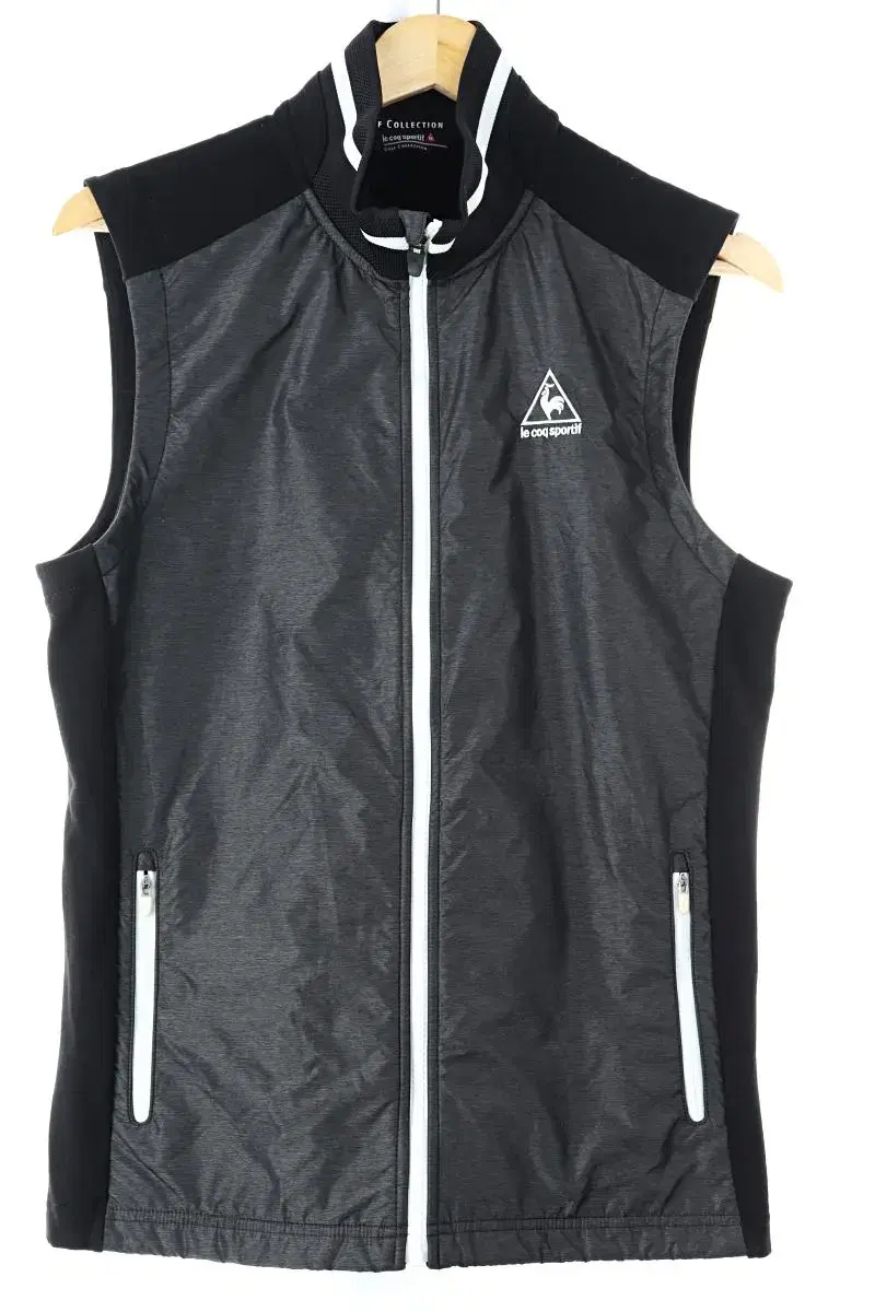 (L) Le Coq Zip-up windbreaker jacket Black Vest Old School - AE2F