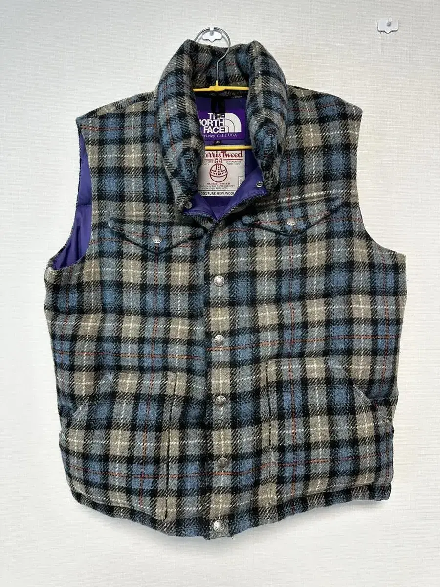 The North Face Perflabel Harris Tweed Nanamika Check Down Vest M