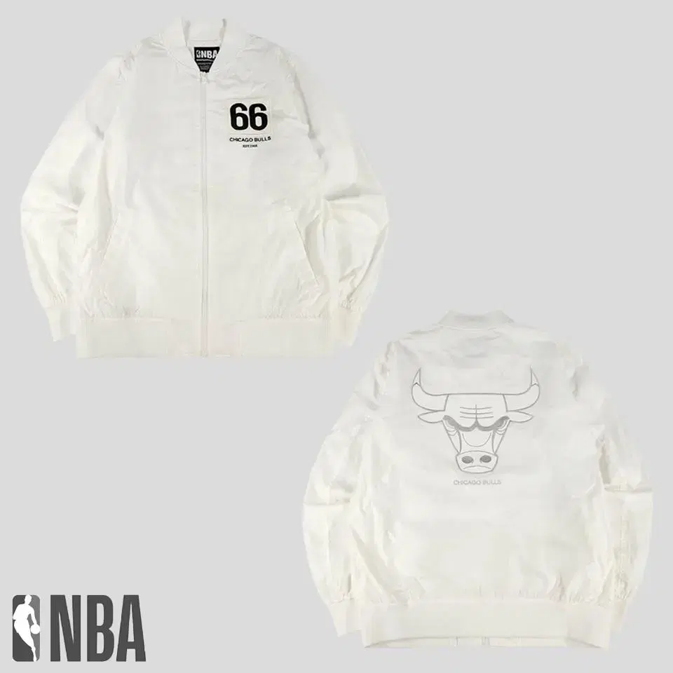 NBA Envy White Chicago Bulls No. 66 Bloomin' Type Windbreaker