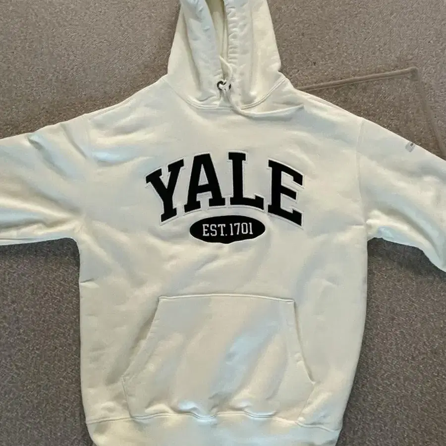 예일 yale 2 tone arch hoodie ivory 후드 아이보리