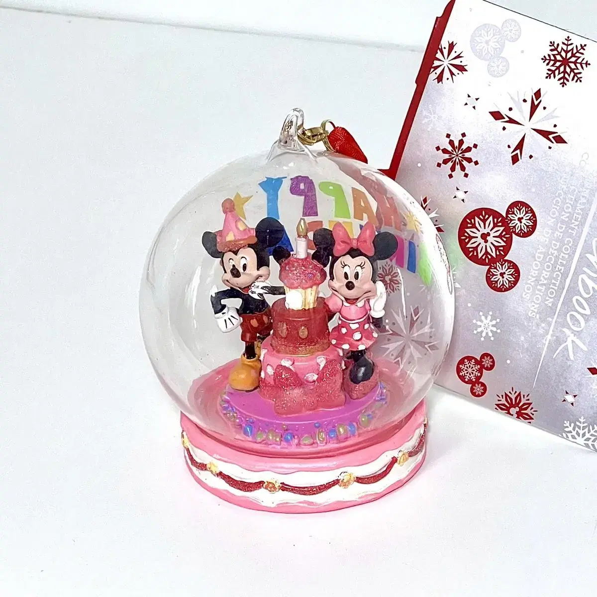 Disney birthday Dome Ornament Mickey Minnie Happy Birthday Figures Mickey Mouse 2