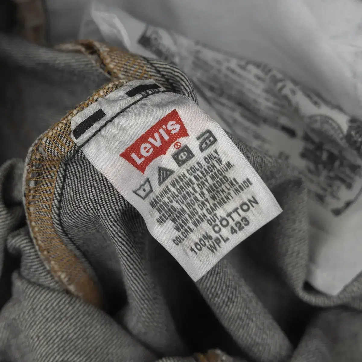 Levi's 리바이스 501 흑청 데님 팬츠 38x32 / 4B84