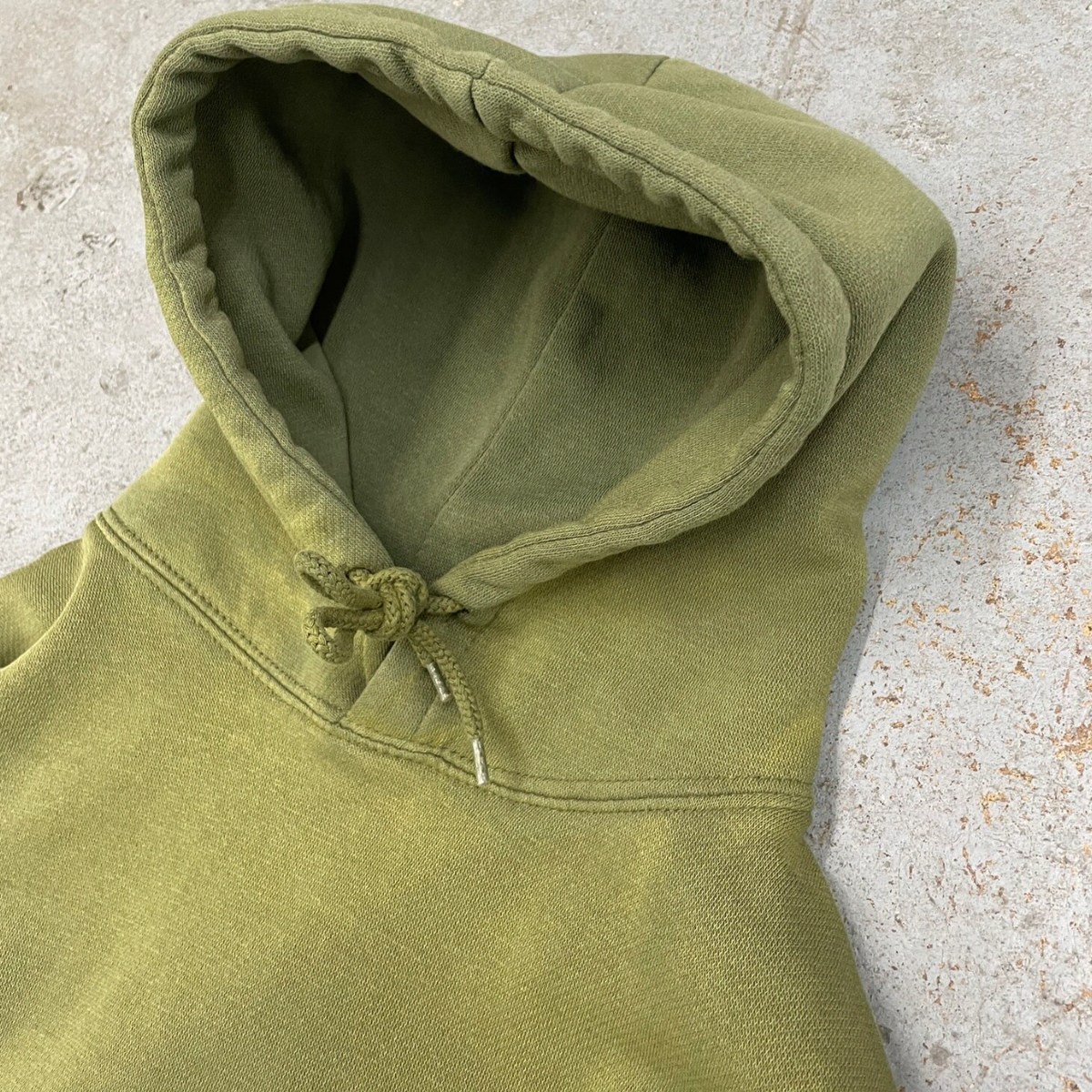 sunfaded hoodie olive green (XL)