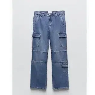 자라 trf split hem cargo jeans