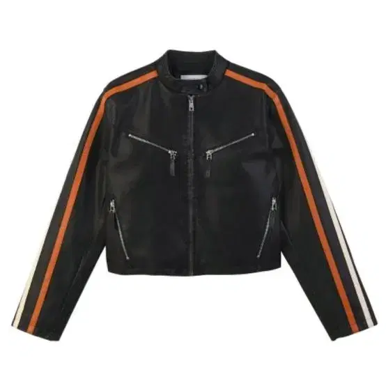 미드나잇무브 line leather jacket (black)