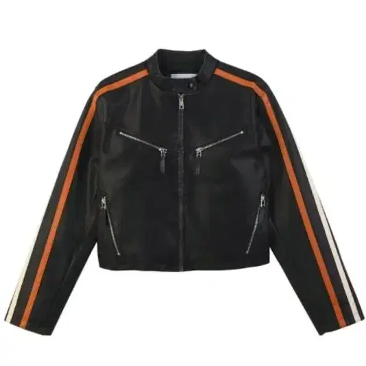 미드나잇무브 line leather jacket (black)