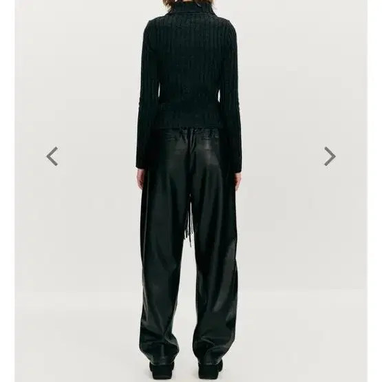 OPEN YY FAUX LEATHER TRACK PANTS