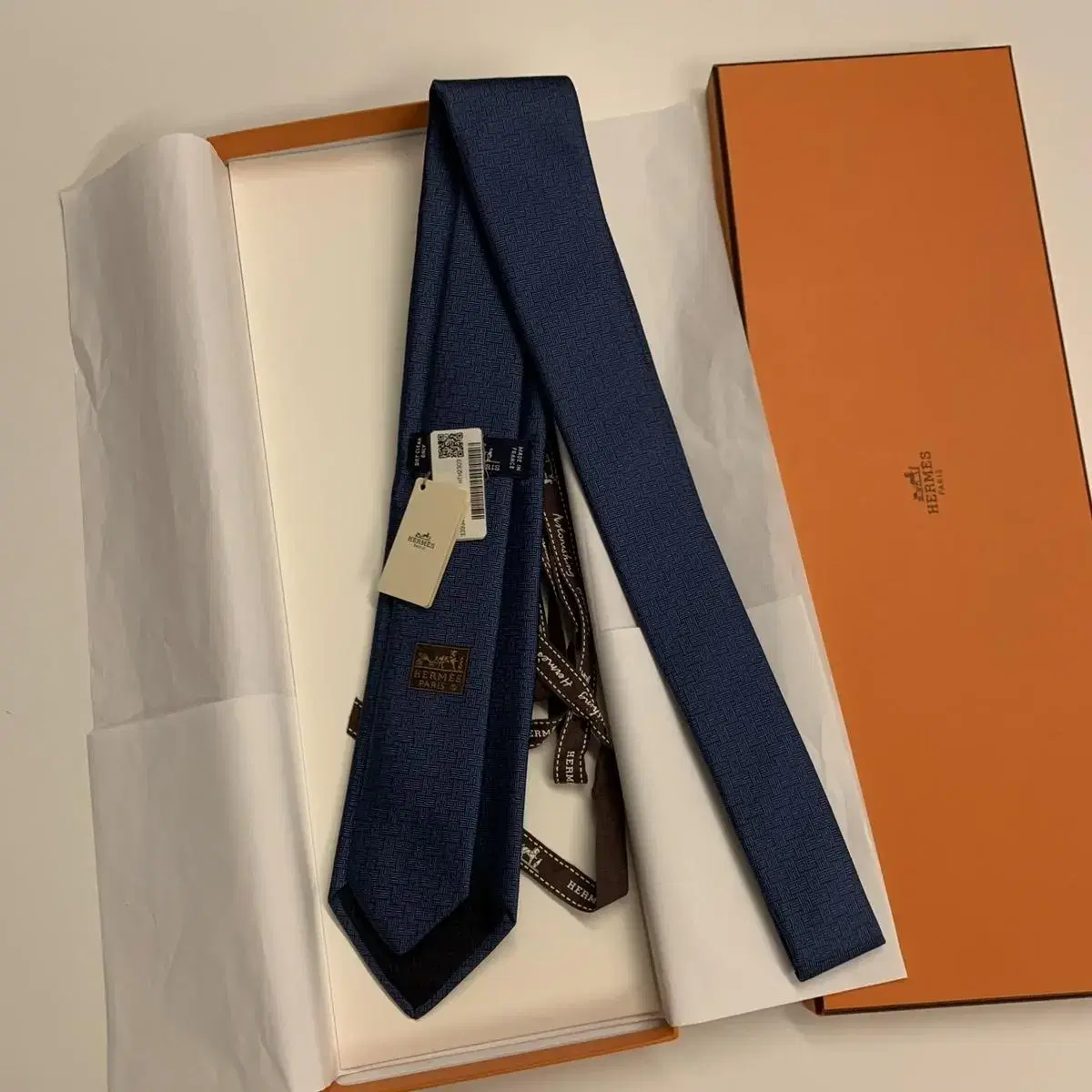 (새상품) 에르메스 명품넥타이 H로고 모노그램 7cm (HERMES)