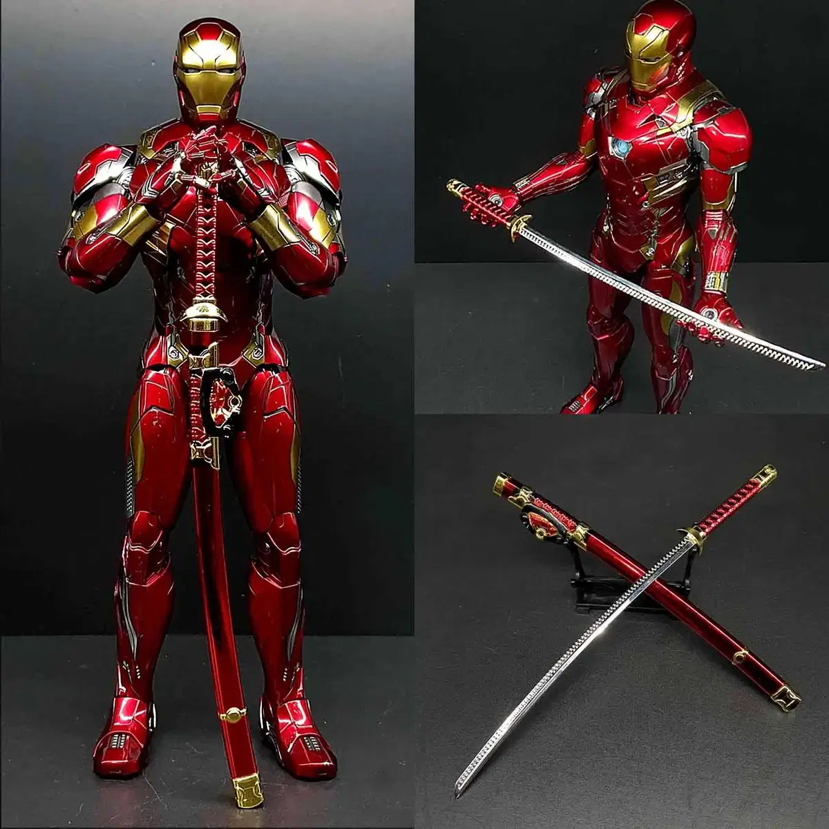 Iron Katana Samurai Sword Die-Cast 12-inch Figure (Hot Toys Compatible)