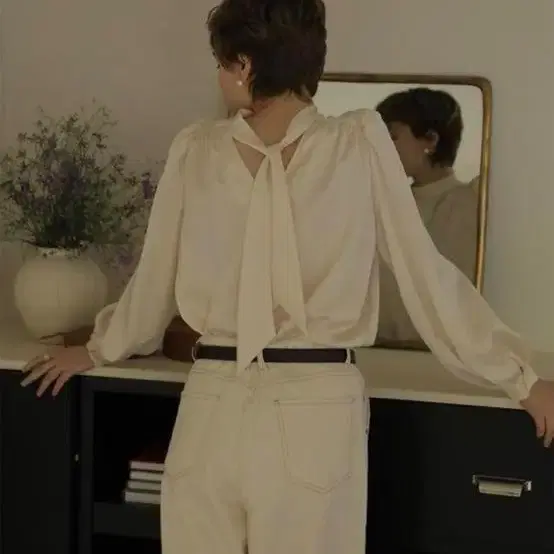 노미나떼 깐느 Cannes High Neck Tie Blouse