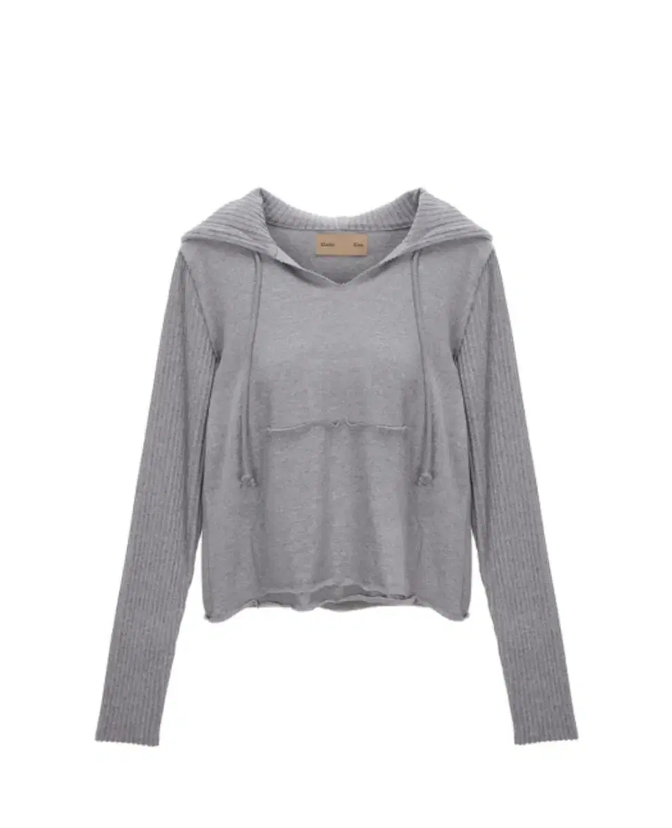 마뗑킴 STRIPE SLEEVE HOODY IN GREY