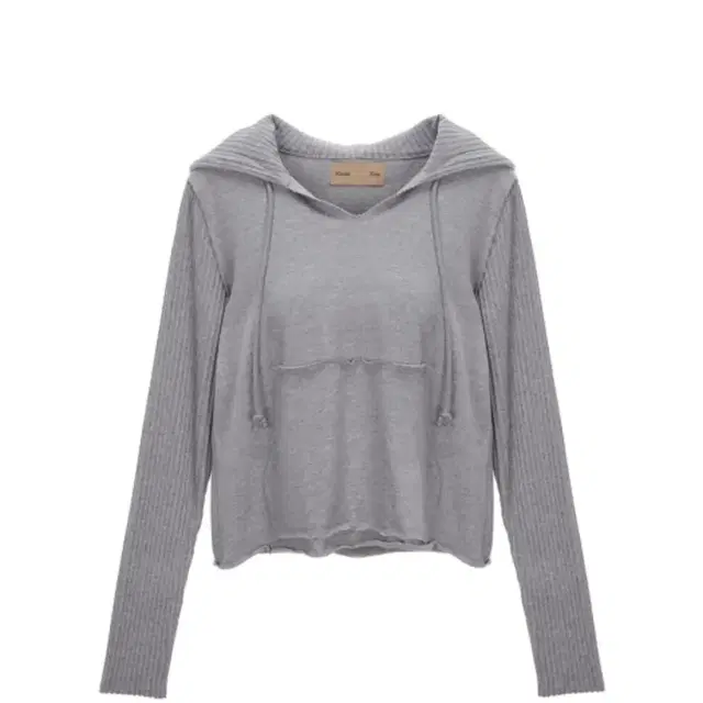 마뗑킴 STRIPE SLEEVE HOODY IN GREY