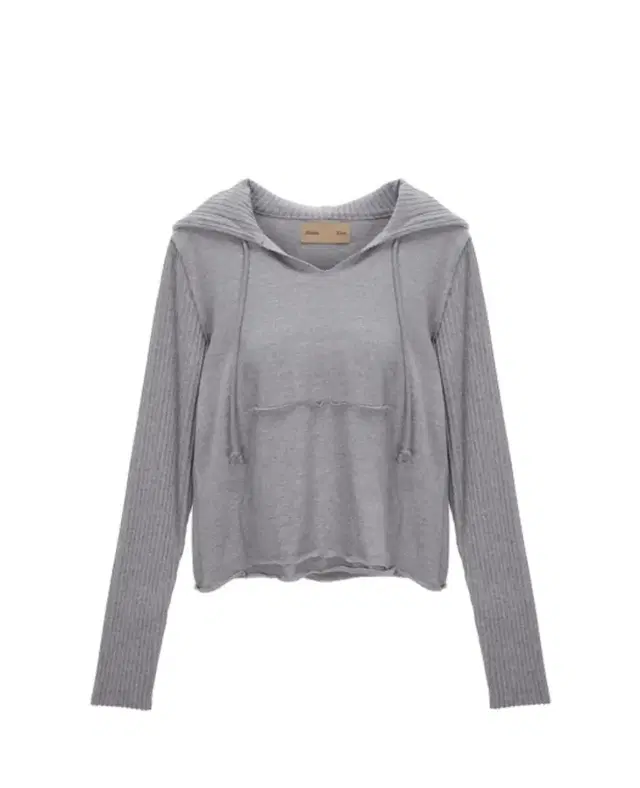 마뗑킴 STRIPE SLEEVE HOODY IN GREY