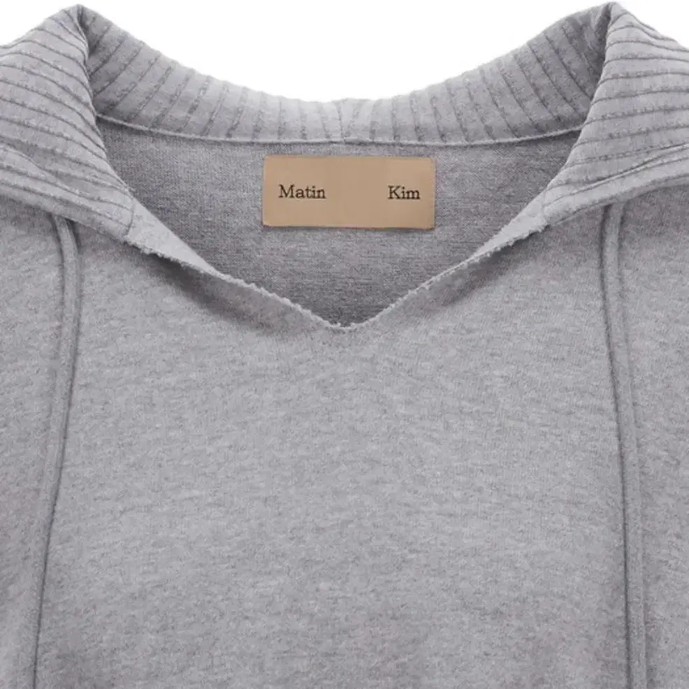 마뗑킴 STRIPE SLEEVE HOODY IN GREY