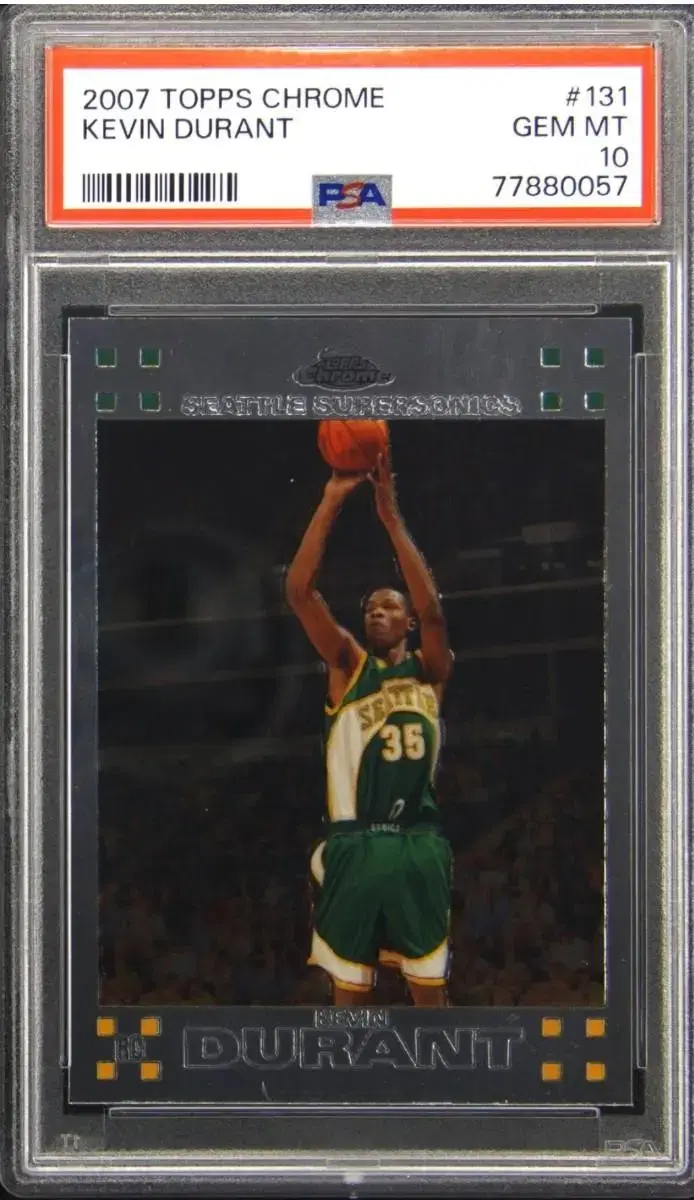 2007 탑스 크롬 케빈 듀란트 RC PSA 10