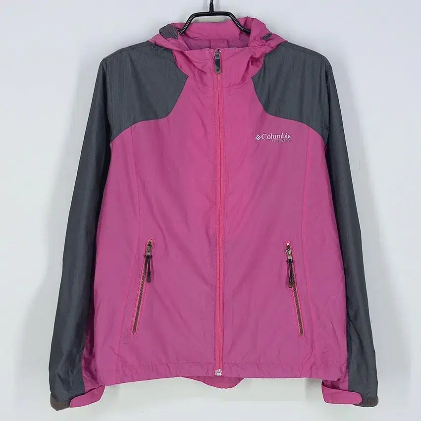 Columbia Women's Rear Banding Hooded Windbreaker Jin Pink 95 (M) (HU21451)