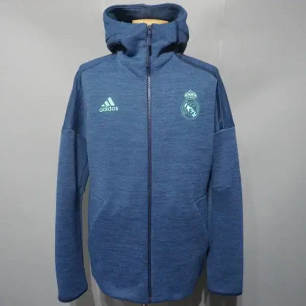 M8815 Adidas Men's Size 105 Deep Blue Hoodie Zip Up