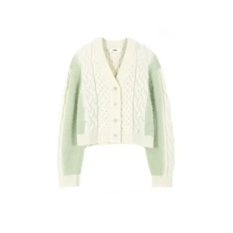 아수라 가디건 TWO TONE CABLE CARDIGAN (IVORY)