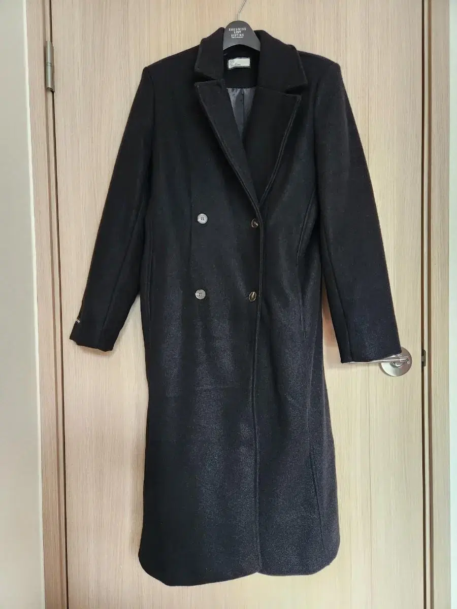 Women's Basic Black Long Coat