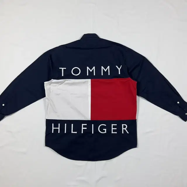 90s 타미힐피거 tommy hilfiger 스펠아웃 빅플래그 셔츠