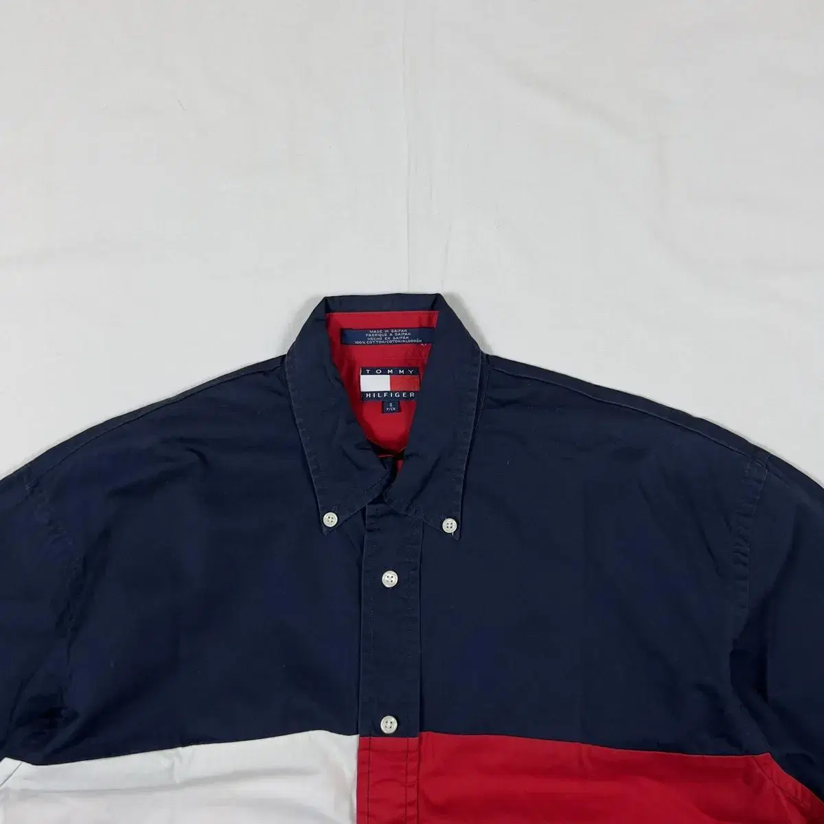 90s 타미힐피거 tommy hilfiger 스펠아웃 빅플래그 셔츠