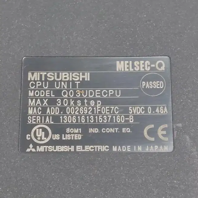 미쓰비시 Q03UDECPU MITSUBISHI CPU PLC