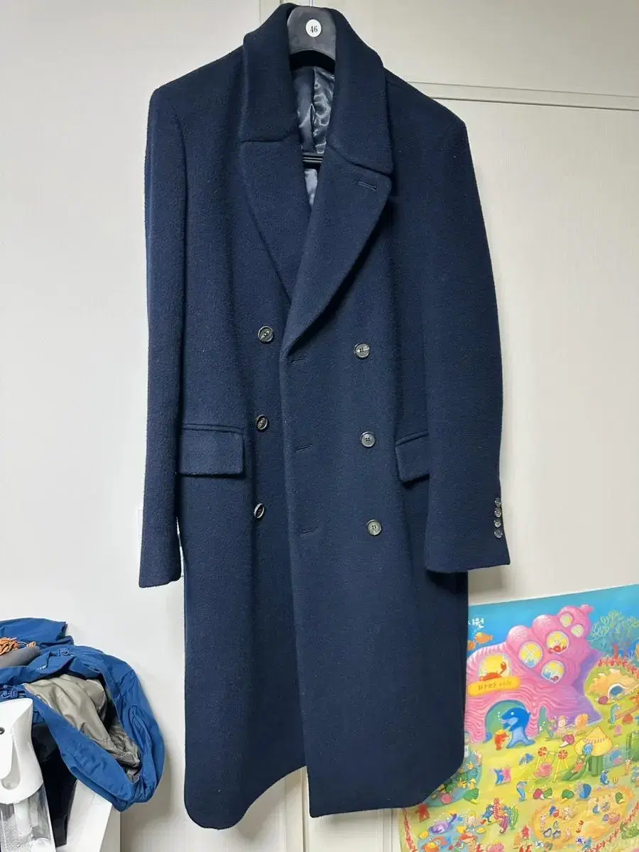 Poker Face Coat Navy Blue