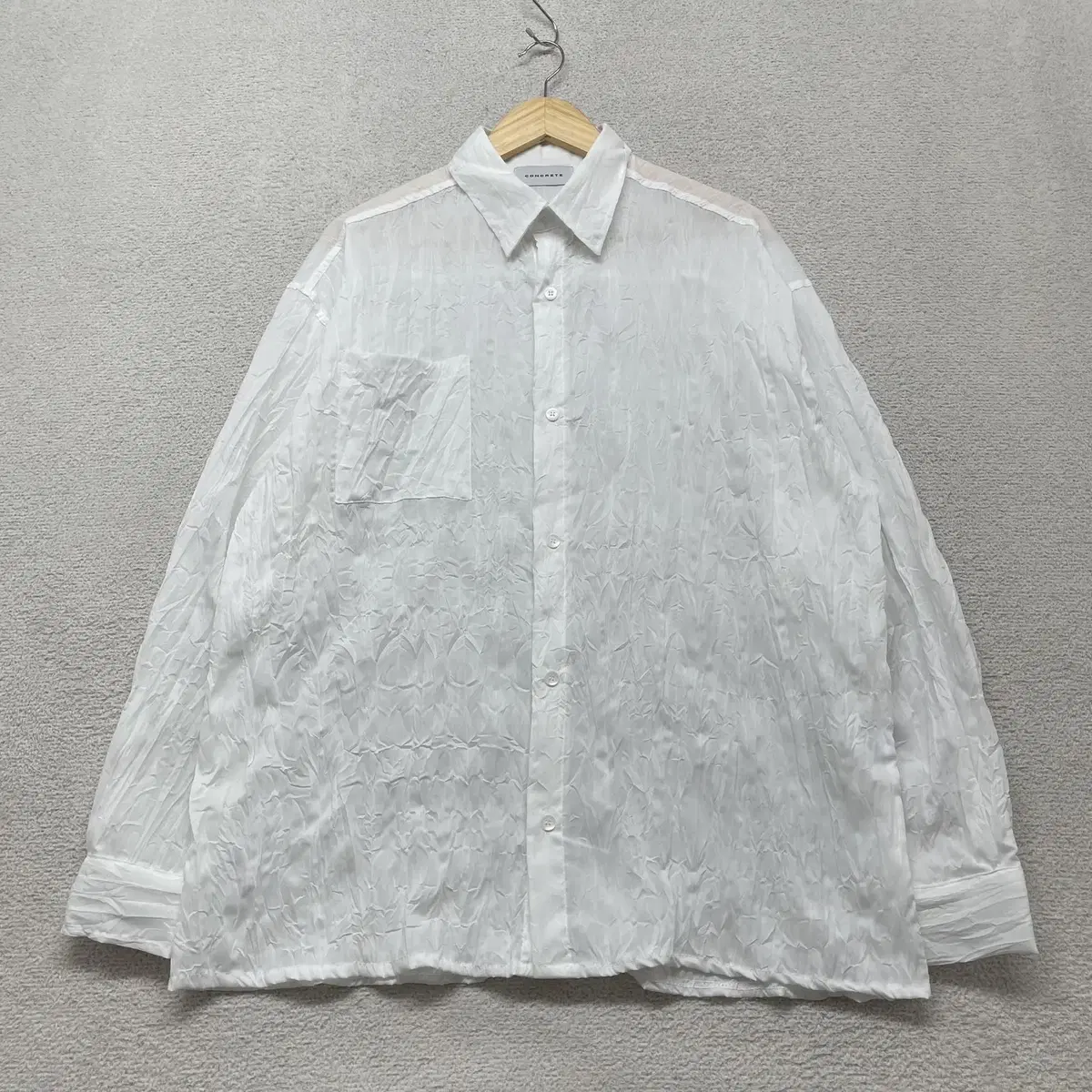 Wrinkle shirt white, sample shot [230204]