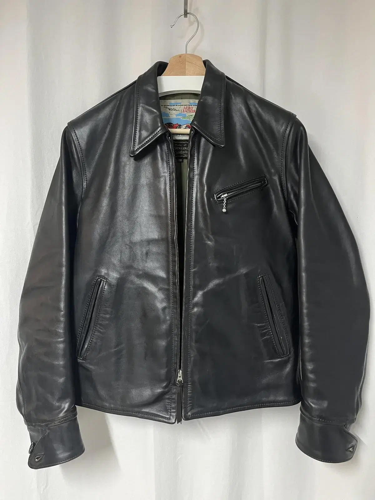 AeroLeather Half-Belted Leather Jacket