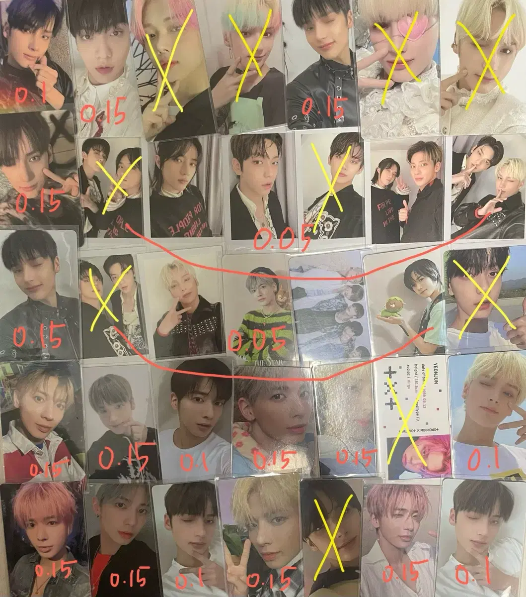 txt soobin beomgyu taehyun yeonjun hueningkai photocard