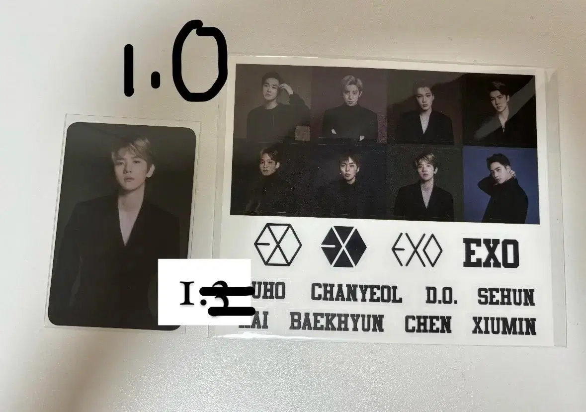 exo baekhyun eridibong photocard,sticker