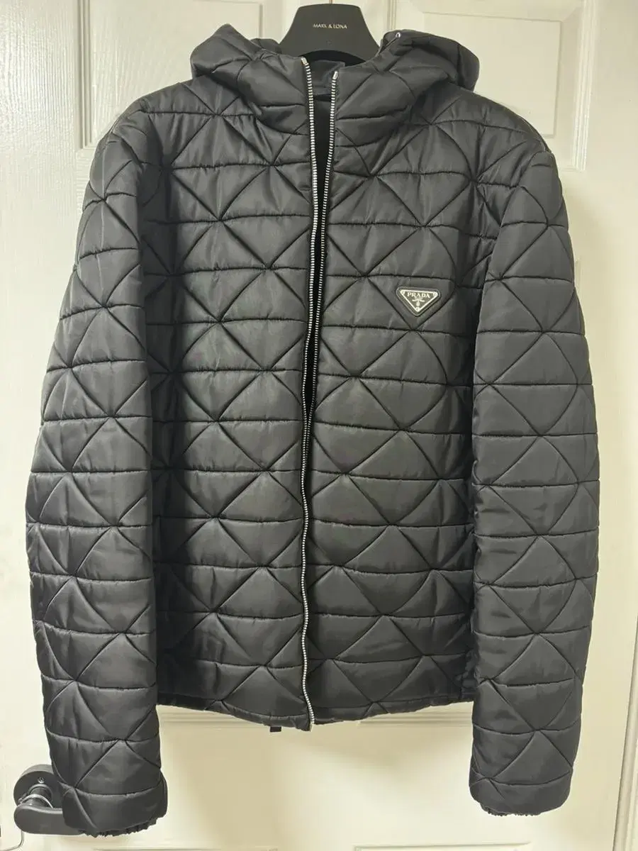 Prada / Rina Nylon hooded quilted jumper / 50