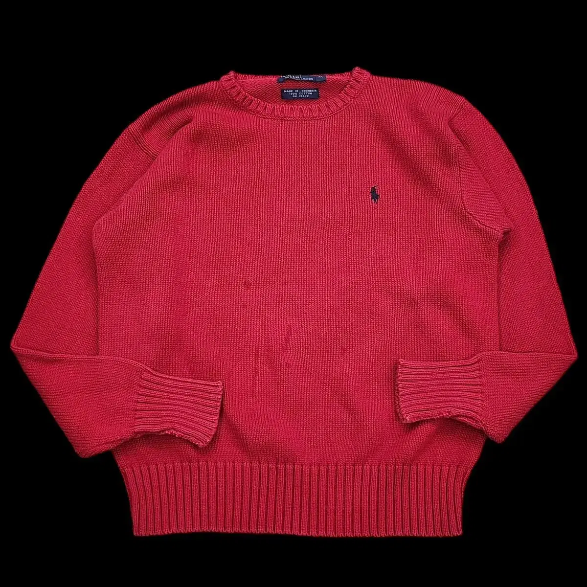 [M] Polo Ralph Lauren Vintage Red Cotton Knit